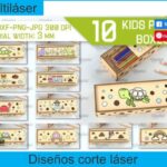 Paquete con 10 diseños de lapiceras escolares