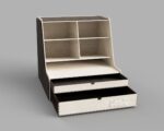 Organizador de escritorio de madera para kit de costura - Soporte de lápiz y artesanías - Archivo DXF, PDF, SVG - Imagen 2