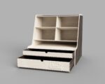 Organizador de escritorio de madera para kit de costura - Soporte de lápiz y artesanías - Archivo DXF, PDF, SVG - Imagen 3