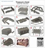 Cofre del Tesoro para Corte Láser - Archivos SVG, PDF y CDR en 3mm, 4mm y 5mm - Imagen 10