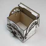 Caja mecánica para corte láser: archivo SVG para Glowforge y CNC, proyecto de madera original - Imagen 5