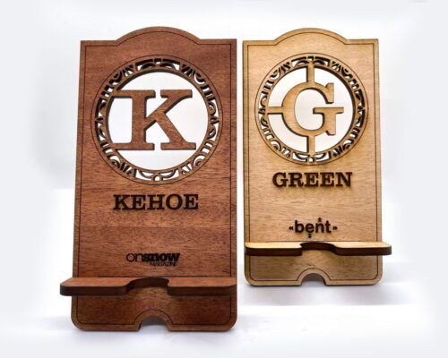 Soportes para teléfonos móviles en SVG - Archivo láser listo para cortar con alfabeto completo