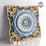Archivo DXF Mandala Lotus Om para Corte Láser | Diseño SVG para Proyectos de Madera y CNC - Imagen 3