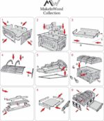 Joyero de madera con cajones - Organizador de maquillaje para corte láser, archivos SVG y CDR disponibles - Imagen 8