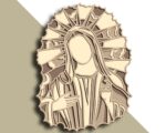 Paquete SVG Multicapa Virgen María para Corte Láser en Madera y Papel - Diseño 3D - Imagen 9