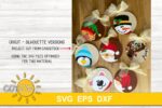 Paquete de Adornos Navideños SVG para Corte Láser: Papá Noel, Muñeco de Nieve, Renos y Más para Cricut - Imagen 5