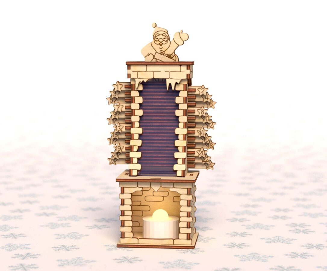 il_fullxfull.4271891379_i90m.jpg Calendario de Adviento Navideño para Corte Láser - Archivos CDR, DXF, AI, SVG - Descarga Instantánea - Imagen 1