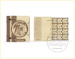 Calendario de Adviento Cortado con Láser de 24 Cajones - Decoración Navideña Personalizable