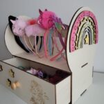 Organizador de lazos para diademas de niñas - Archivo SVG para corte láser y decoración infantil