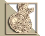 Paquete SVG de guitarra 3D para corte láser en madera contrachapada y papel - Diseño multicapa - Imagen 4