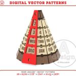 Calendario Perpetuo de Madera para Corte Láser - Diseño SVG para Glowforge y Decoración de Mesa