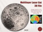 Luna llena 3D de 7 capas SVG y DXF para corte láser, decoración boho de arte de pared - Imagen 7