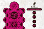 Vector de Chakras en Capas 3D SVG | Arte Merkaba | Chakra Sacro Metatrón | Geometría Sagrada - Imagen 3