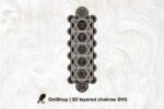 Vector de Chakras en Capas 3D SVG | Arte Merkaba | Chakra Sacro Metatrón | Geometría Sagrada - Imagen 7