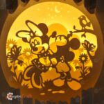 Mickey Mouse 3D SVG para Cricut y Cameo 4 - Globe Popup Lightbox Papercraft - Imagen 2