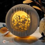 Mickey Mouse 3D SVG para Cricut y Cameo 4 - Globe Popup Lightbox Papercraft - Imagen 3