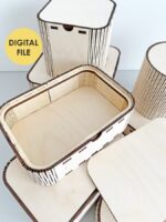 Pack de Cajas de Regalo Cortadas con Láser en 8 Tamaños - Archivos SVG, DXF, DWG, Ai para Glowforge - Imagen 5