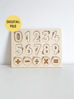 Números y Letras en SVG para Corte Láser - Rompecabezas Escolar - Descarga Digital Glowforge - Imagen 4