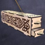 Caja de quemador de incienso corte láser SVG - Soporte de palo de incienso y archivo DXF para yoga - Imagen 2