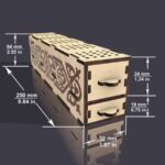 Caja de quemador de incienso corte láser SVG - Soporte de palo de incienso y archivo DXF para yoga