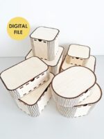 Pack de Cajas de Regalo Cortadas con Láser en 8 Tamaños - Archivos SVG, DXF, DWG, Ai para Glowforge - Imagen 3