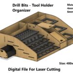 Organizador de herramientas para taller - Archivo digital CAD DXF para corte láser CNC