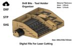 Organizador de herramientas para taller - Archivo digital CAD DXF para corte láser CNC