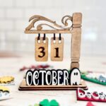 Calendario de escritorio 5"x5" intercambiable - Decoración de temporada - Archivo SVG para corte láser - Imagen 2