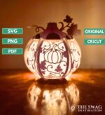 Plantilla SVG Linterna de Calabaza para Halloween - Archivo DIY para Corte y Decoración de Papeles - Imagen 2