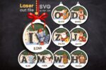 Paquete SVG de Juguetes de Navidad para Corte Láser Glowforge - Alfabeto, Adornos y Más - Imagen 7