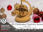 Plantilla 3D de Bola de Navidad para Corte Láser - Archivos SVG y Lightburn, Ideal para Decoraciones Navideñas - Imagen 10