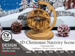 Plantilla 3D de Bola de Navidad para Corte Láser - Archivos SVG y Lightburn, Ideal para Decoraciones Navideñas - Imagen 6