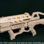 Pistola de Ping Pong CNC, Lanzador de Pelotas Hecho a Mano, Archivo para Corte Láser