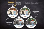 Paquete SVG de Juguetes de Navidad para Corte Láser Glowforge - Alfabeto, Adornos y Más - Imagen 3