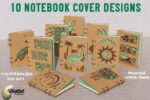 Portafolio de Portadas de Cuadernos SVG para Corte Láser, Carpeta 3D y Álbum Personalizado