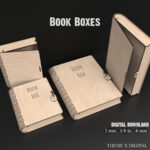 Archivos SVG de corte láser para caja de libro - Diseño compatible con Glowforge y XTool