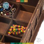 Plantilla de Joyero Vikingo con Incrustaciones - Diseño Grabado en AI, SVG, DXF | Descarga Digital - Imagen 5