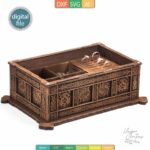 Plantilla de Joyero Vikingo con Incrustaciones - Diseño Grabado en AI, SVG, DXF | Descarga Digital - Imagen 4