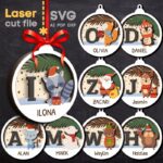 Paquete SVG de Juguetes de Navidad para Corte Láser Glowforge - Alfabeto, Adornos y Más