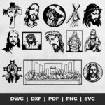 Diseño de Paquete CNC Cara de Jesús - Decoración Religiosa en Madera y Metal para Hogar y Oficina - Imagen 2