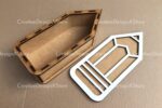 Caja de lápices cortada a láser - archivos SVG y DXF, 4 tamaños, regalo ideal para maestros y estudiantes - Imagen 6