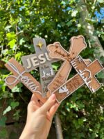 Paquete de Cruces Cristianas SVG y DXF para Corte Láser - Descarga Instantánea para Pascua y Navidad - Imagen 7