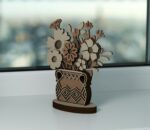 Florero de mandala 3D multicapa para corte láser | Archivo SVG y DXF para decoración de mesa - Imagen 5