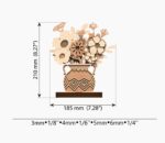 Florero de mandala 3D multicapa para corte láser | Archivo SVG y DXF para decoración de mesa - Imagen 2