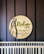 Letrero personalizado "Te he llamado por tu nombre, eres mío" para corte láser - Archivos redondo y rectangular - Imagen 5