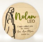 Letrero personalizado "Te he llamado por tu nombre, eres mío" para corte láser - Archivos redondo y rectangular - Imagen 8