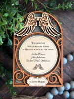 Juego de recuerdo de alas de ángel para corte láser - Adorno memorial y decoración del hogar en SVG y PDF - Imagen 3