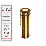 Caja de vino de madera cortada a láser | Archivos CDR, DXF, AI, SVG para CNC | Descarga instantánea