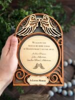 Juego de recuerdo de alas de ángel para corte láser - Adorno memorial y decoración del hogar en SVG y PDF - Imagen 4