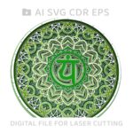 Conjunto de 7 Vectores de Chakras en Madera para Corte CNC SVG - Arte Digital Multicapa - Imagen 5
